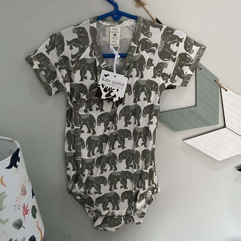 Kate Quinn kimono elephant onesie 🐘 new!